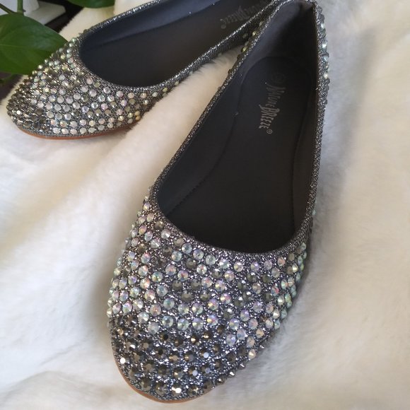 All-Over Rhinestone Studded Flats - Picture 2 of 9